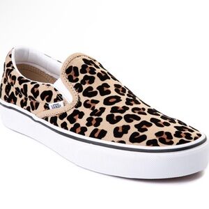 Vans Leopard Print Slip-On Sneakers